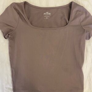 Hollister Women's Short Sleeve Top in Taupe